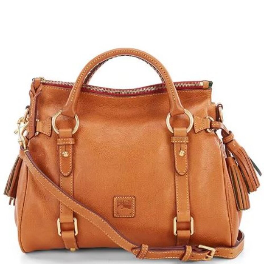 Nwt Dooney & Bourke Florentine Italian Vachetta Leather Satchel